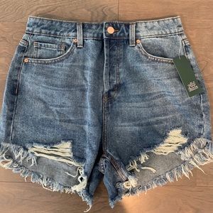 Wild Fable High-Rise Frayed Hem Jean Shorts